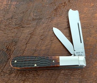 1965 69 CASE XX U.S.A. ERA 6205R JIGGED RED BONE ONE ARM MAN RAZOR KNIFE