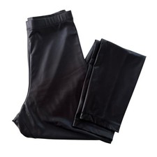 H M Womens XS Long Black Faux Leather Coated High Waisted Stretch Legging Grunge
