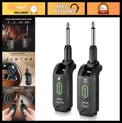 Wireless Guitar System 5.8GHz Rechargeable Transmitter Receiver for Electric Bas
