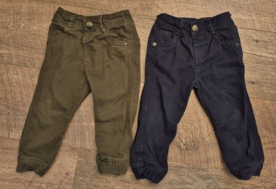 2 x Baby Jungen Jeans 12 -18 Monate Matalan sehr guter Zustand marine khaki