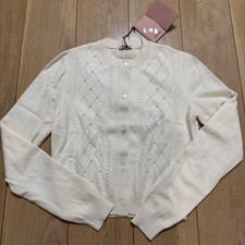 Miu Miu White Cashmere Cardigan S Pre-Owned