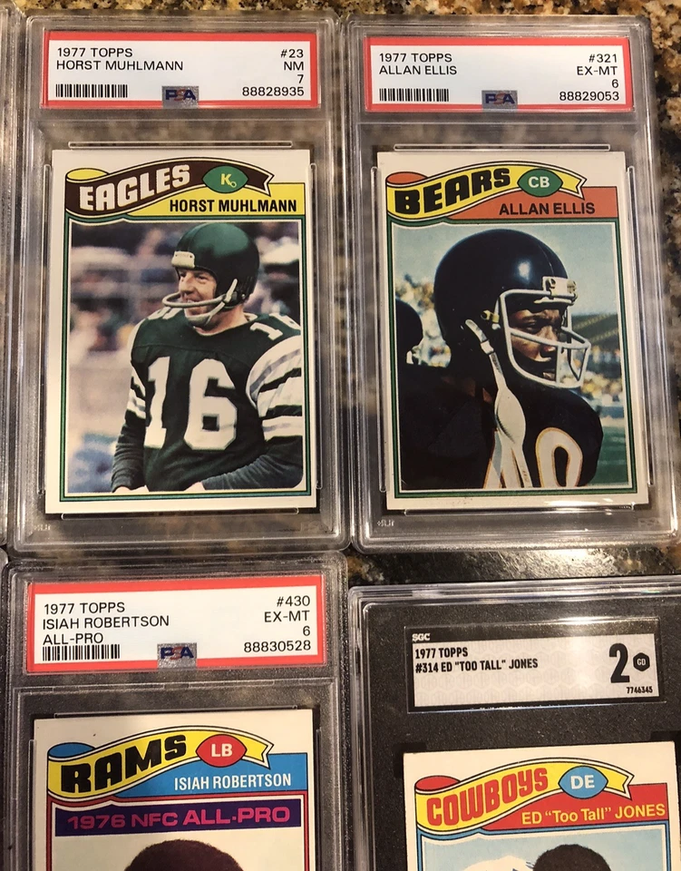1977 TOPPS NFL FOOTBALL PSA Lot of 30--SEE PICTURES PSA 7's & 6's NICE TOPPS LOT - Image 4 of 4