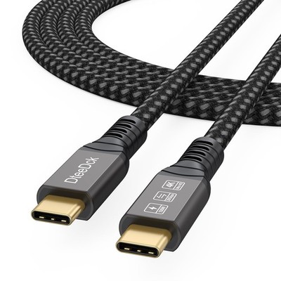 DteeDck USB C Monitor Cable 6Ft, 4K@60Hz Video Display/20Gbps Data 6ft, Grey 