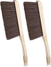 2 Pieces Wooden Handle Bench Brushes Horse Hair Brushes Soft Bristles Dust Brush