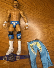 WWE ANGEL GARZA ELITE ACTION FIGURE W/ CRUISERWEIGHT BELT + TEARAWAY PANTS 