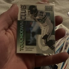 Leaf Rookies & Stars Touchdown Club Keyshawn Johnson #17 of 20 New York Jets