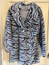 FORMULA X Blue/Burgandy Zebra Animal Print Mi...