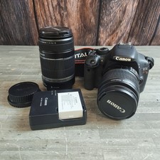 Canon EOS Kiss X4 DSLR Camera Bundle w/ 18-55mm  55-250mm Lenses Used