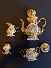 Bavaria Porzellan Kaffeekanne Kaffeeservice 22 Karat Vergoldet Teekanne