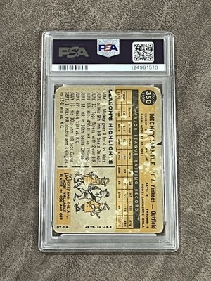 1960 Topps Mickey Mantle #350 PSA 1 New York Yankees HOF Legend