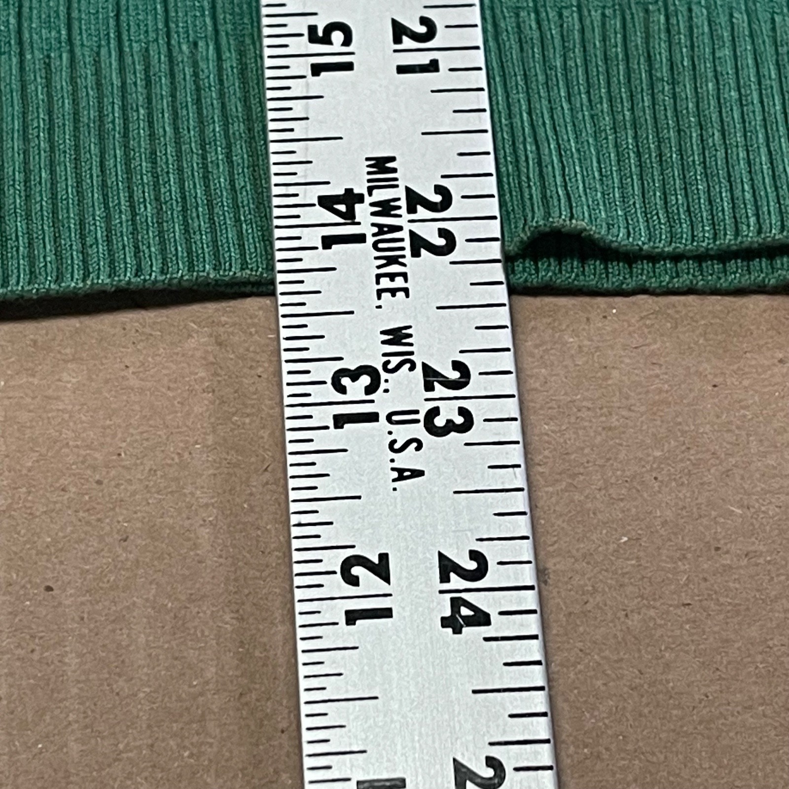 VTG Women's Basic Ribbed Turtleneck Green Knit Lo… - image 8