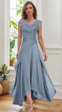 Mother of The Bride Dresses Tea Length Formal Dress for Wedding Evening Gown
