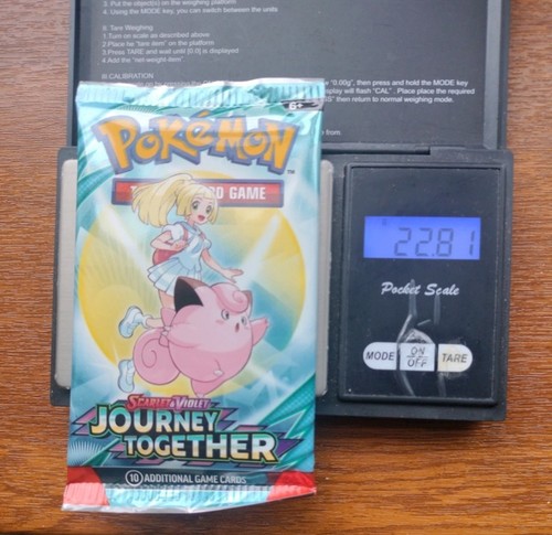Heavy 22.81g Pokemon Tcg Journey Together Booster Pack Factory Sealed New