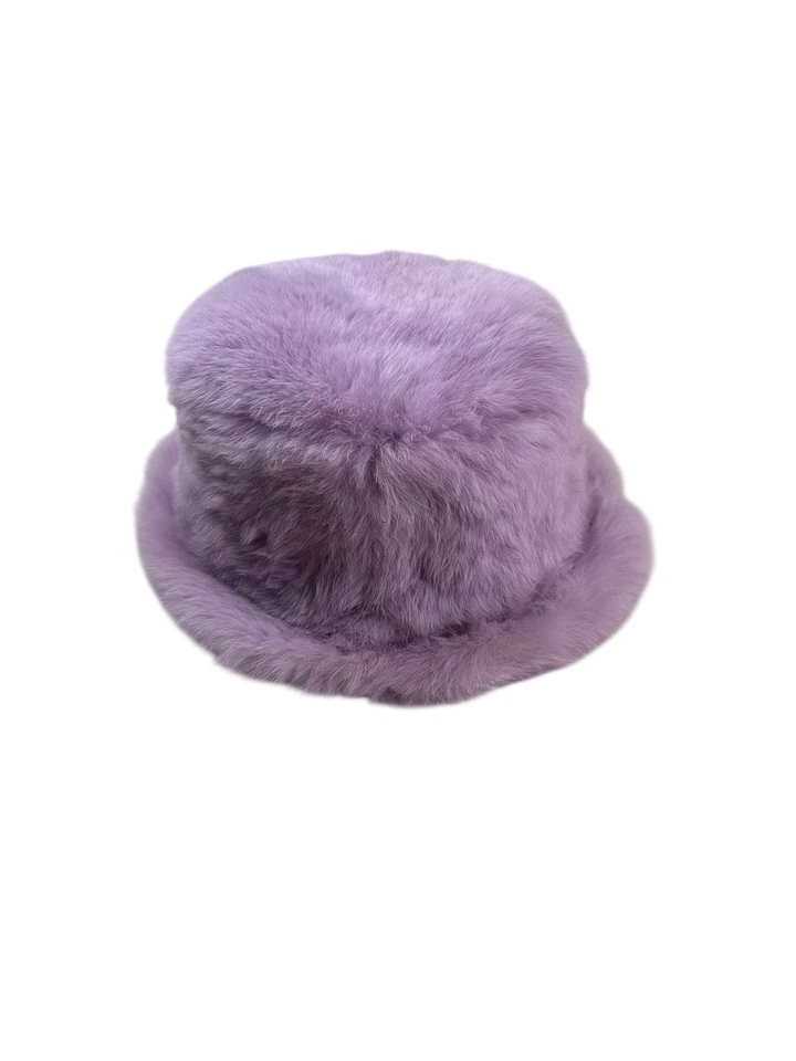 Vintage Saks Fifth Avenue Women’s Lavender Genuine Fur Bucket Hat - Image 4 of 4