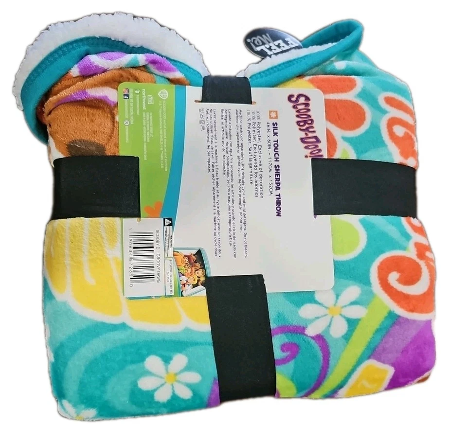 Scooby Doo SHERPA 46”x60” Throw Groovy Dawg Foto 3 de 3