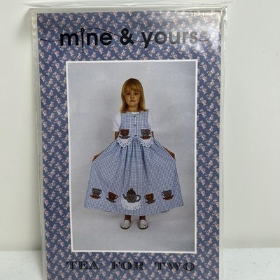 Mine & Yours Sewing Pattern Tea For Two Toddler Jumper Dress Uncut 
