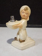 Vintage Unusual Plaster Chalkware Boy in Turban Table Lighter