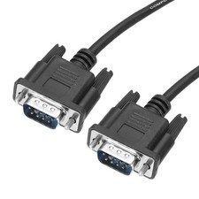 9.8 ft DB9 RS232 Serial Cable Straight Through RS-232 Male to Male 9 Pin Exte...
