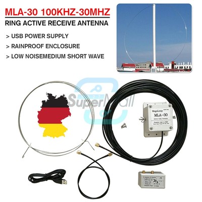 MLA-30+ (plus) 0.5-30MHz Ring Active Receive Antenna Wave Loop Radio Antenna DE