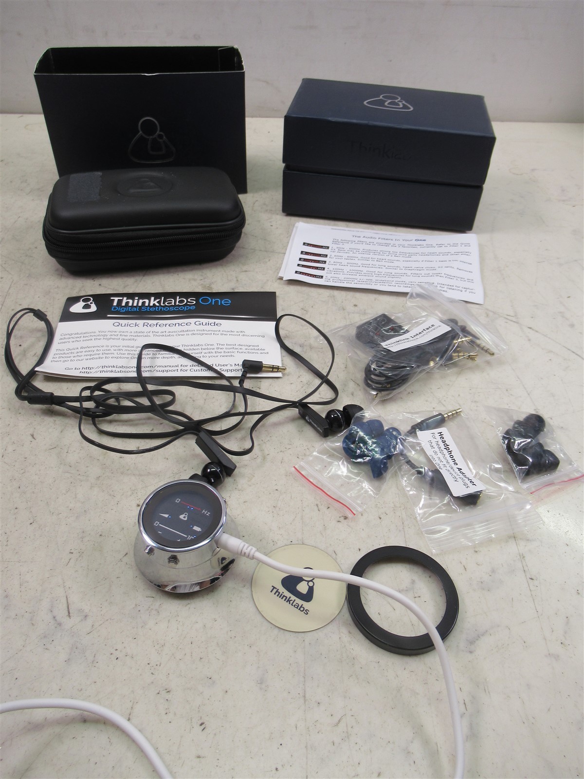 Thinklabs One Digital Electronic Stethoscope TL1001 with Case & Accessories 