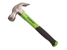 STANLEY Fibreglass Hi-Vis Claw Hammer 567g 20oz Ergonomic Grip STA551311