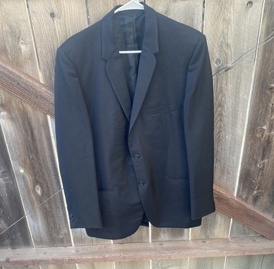 VTG 50s Eagle Clothes May D&F Blazer Jacket Mens Black Hand Tailored ACWA Union