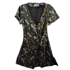 Urban Outfitters Velvet Tiger + Snake Print Wrap Mini Dress Size XS Original $69