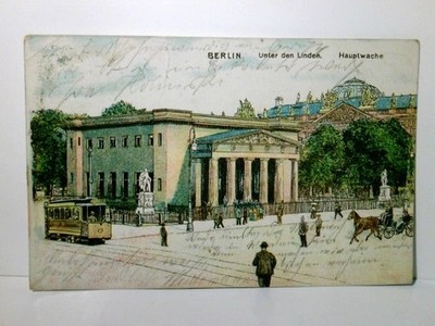 Berlin. Alte Ansichtskarte / Postkarte farbig, gel. 1916. Unter den Linden u. Ha