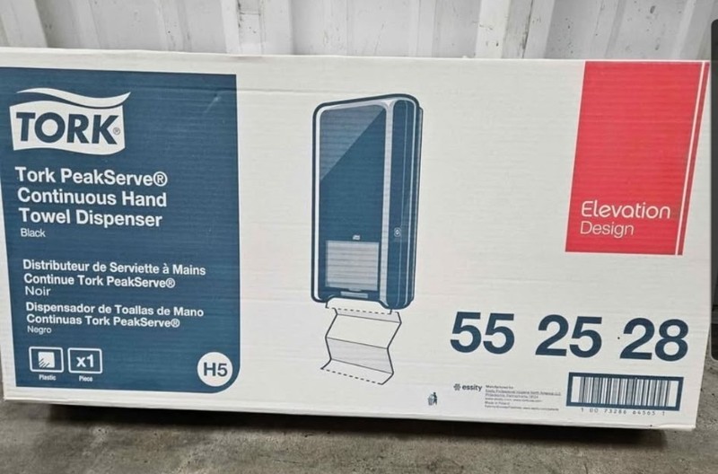 Tork PeakServe 552528 Continuous Hand Towel Dispenser Black H5 High Capacity