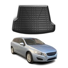 Kofferraumwanne Laderaumwanne für Volvo V70 2014-2018 Gummi TPE Schwarz