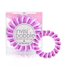 invisibobble Extra Hold Traceless Spiral Hair Ties - The Secret Purple -...