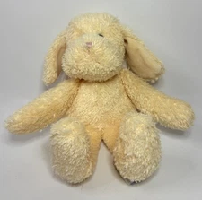 Baby Boyds Plush Puppy Dog Rattle Floppy Fuzzy 9” Tan Yellow