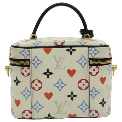 LOUIS VUITTON Monogram Game On Vanity PM Hand Bag White M57458 LV
