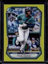 2026 Bowman Felnin Celesten Chrome Prospects Yellow Refractor #/75 Mariners