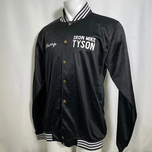 Iron Mike Tyson Champ Catskills Brooklyn NY Black Varsity Track Jacket Men's XL image 3