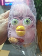 Furby Keychain Toys Talking Plush Pink 1999 Tiger Electronics Collection Rare 3"