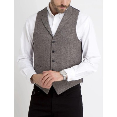 NWT U.S. Polo Assn. Men's M Brown Wool Suit Vest V-Neck Button Up