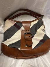 Burberry Womens Leather Purse, Large, Plaid