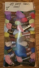 Lot Of 29 Skeins of DMC Needlepoint Tapestry Wool Yarn Colors Shown Lot A