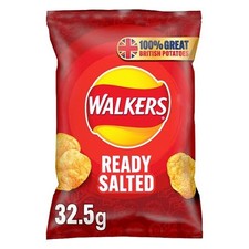 Walkers Ready Salted Crisps Crunchy & Savoury 32 x 32.5g FAST AND FREE DELIVERY