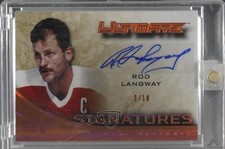 2016-17 Leaf Ultimate Ultimate Signatures 5/10 Rod Langway #US-RL1 Auto HOF 0a3