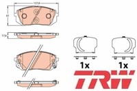 TRW GDB3642 Bremsbelagsatz FüR Scheibenbremse Bremsbelagsatz BremsbeläGe