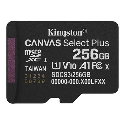 Kingston Canvas Select Plus Gen3 microSDXC 256GB 150MB/s A1 UHS-I Class10 V10