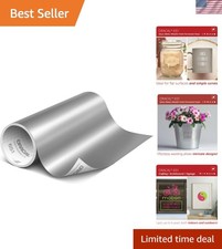 651 Matte Metallic Silver Grey Vinyl Durable Roll Easy To Weed Permanent Adhe...