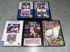 Sega Genesis Sports Game Bundle NHLPA, Madden Football 93, College Football