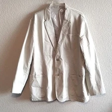 Michael Kors Men's NEW 97% Cotton & Spandex Neutral Tan Button Blazer Jacket 46R