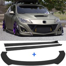 For Mazda 2 3 6 Sedan Front Bumper Lip Splitter Spoiler Side Skirts Body Kits For Mazda 2 3 6 Sedan Front Bumper Lip Splitter Spoiler Side Skirts Body Kits