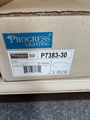 P7383-30 Progress Light Fixture white finish (2) 32 watt circline lamps