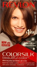 Revlon ColorSilk with Keratin Ammonia Free Hair Color Light Brown  51