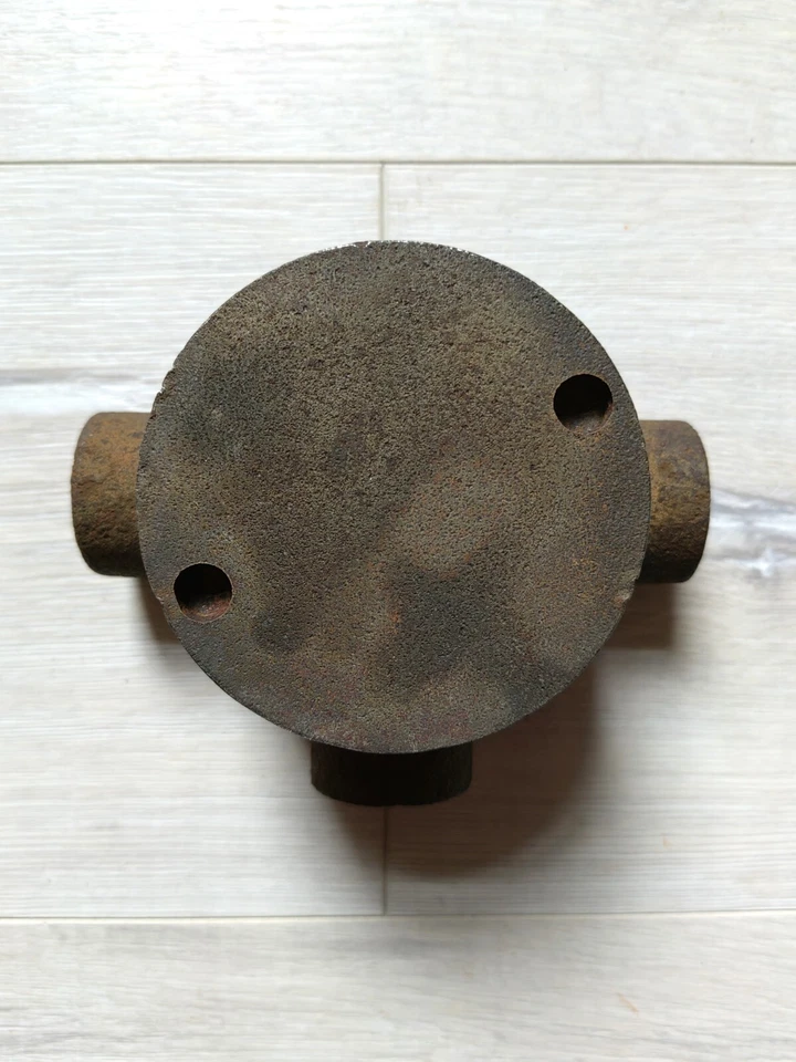 Vntg USSR Cast Iron Electrical Junction Box With 3 outputs 3/4" thread 1960s.4 - Image 2 of 4